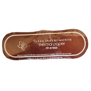 Texas Instruments Thermal Paper TP-27225 3 Roll Pack Sealed New 1011122-1